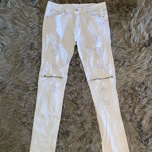 Mens white jeans